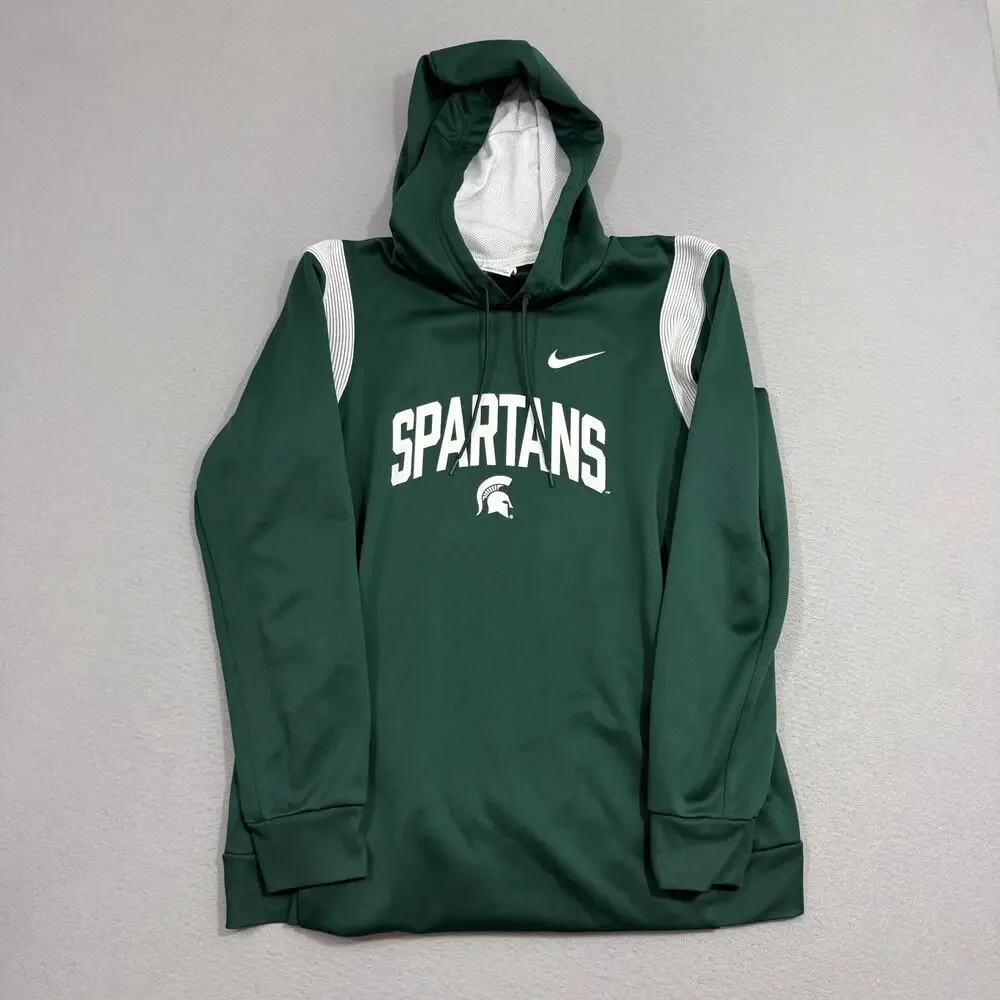 Nike On-Field Michigan State Spartans Hoodie Men's Large Green Sweatshirt MSU